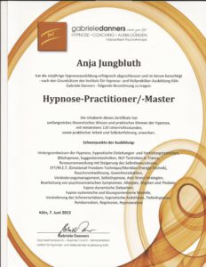 Hypnose Praktikerin Zertifikat